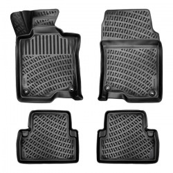 CAR RUBBER FLOOR MATS BLACK 3D HONDA ACCORD (2008-2012) RIZLINE