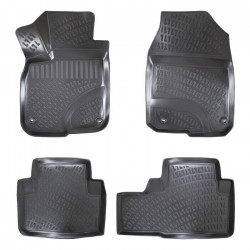 CAR RUBBER FLOOR MATS BLACK 3D HONDA CR-V V (2017-...) RIZLINE