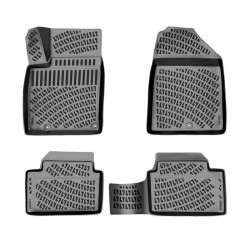 CAR RUBBER FLOOR MATS BLACK 3D HYUNDAI I30 III (2017-...) RIZLINE