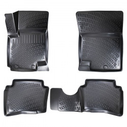 CAR RUBBER FLOOR MATS BLACK 3D HYUNDAI I20 (2008-2014) RIZLINE