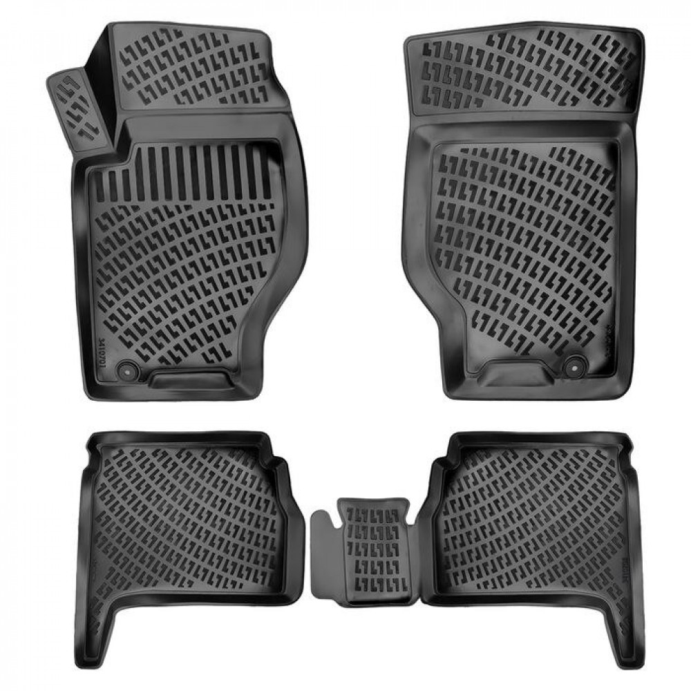 CAR RUBBER FLOOR MATS BLACK 3D  KIA SORENTO (2002-2009) RIZLINE