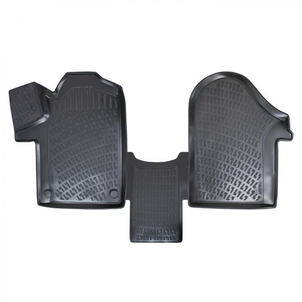 CAR RUBBER FLOOR MATS BLACK 3D MERCEDES VITO/VIANO (2003-2014) RIZLINE