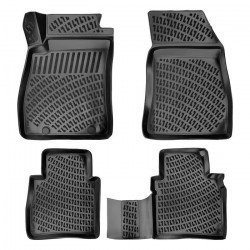 CAR RUBBER FLOOR MATS BLACK NISSAN PULSAR C13 (2014-...) RIZLINE