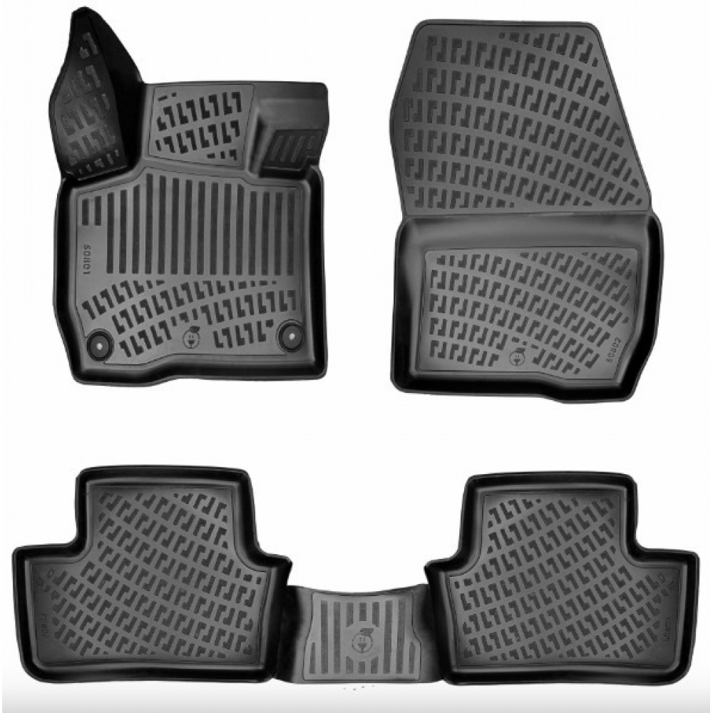 CAR RUBBER FLOOR MATS BLACK 3D OPEL ASTRA L EV HB (2023-...) RIZLINE