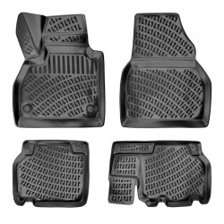 CAR RUBBER FLOOR MATS BLACK 3D RENAULT KANGOO II (2008-...) RIZLINE