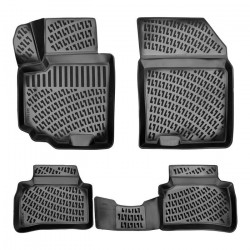 CAR RUBBER FLOOR MATS BLACK 3D SUZUKI VITARA (2015-...) RIZLINE 