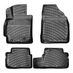 CAR RUBBER FLOOR MATS BLACK 3D TOYOTA AURIS I (2006-2012) RIZLINE