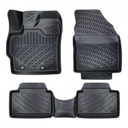 CAR RUBBER FLOOR MATS BLACK 3D TOYOTA YARIS IV (2020-...) RIZLINE