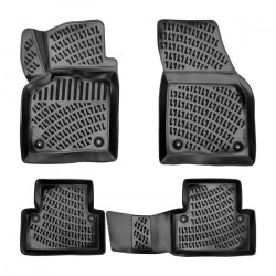 CAR RUBBER FLOOR MATS BLACK 3D VOLVO C30 (2007-2013) RIZLINE