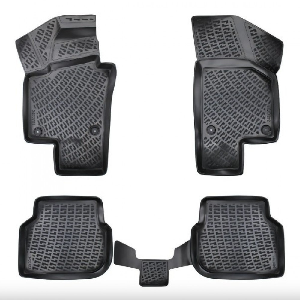 KUMIMATTOSARJA MUSTA 3D VW JETTA (2011-2018) RIZLINE