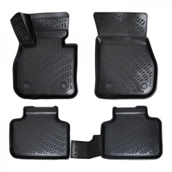 CAR RUBBER FLOOR MATS BLACK 3D BMW 2 F46 GRAN TOURER (2014-...) RIZLINE