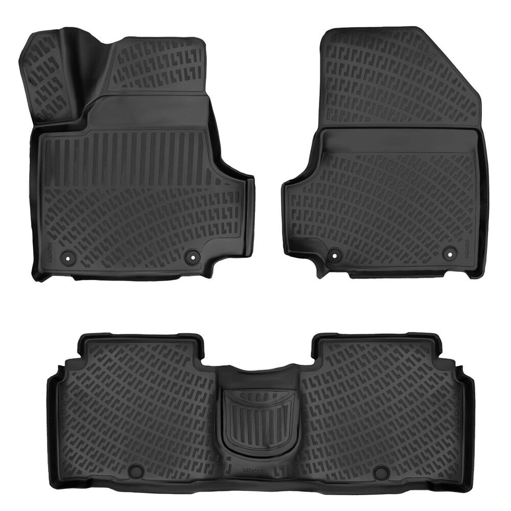 KUMIMATTOSARJA MUSTA 3D HYUNDAI IONIQ5 Fixed Console (2021-...) RIZLINE