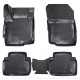 CAR RUBBER FLOOR MATS BLACK 3D MITSUBISHI OUTLANDER II (2006-2012) RIZLINE