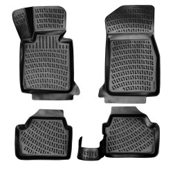 CAR RUBBER FLOOR MATS BLACK 3D BMW 1 F20 (2011-2019) RIZLINE