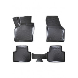 CAR RUBBER FLOOR MATS BLACK 3D SEAT ALHAMBRA II (2010-...) RIZLINE