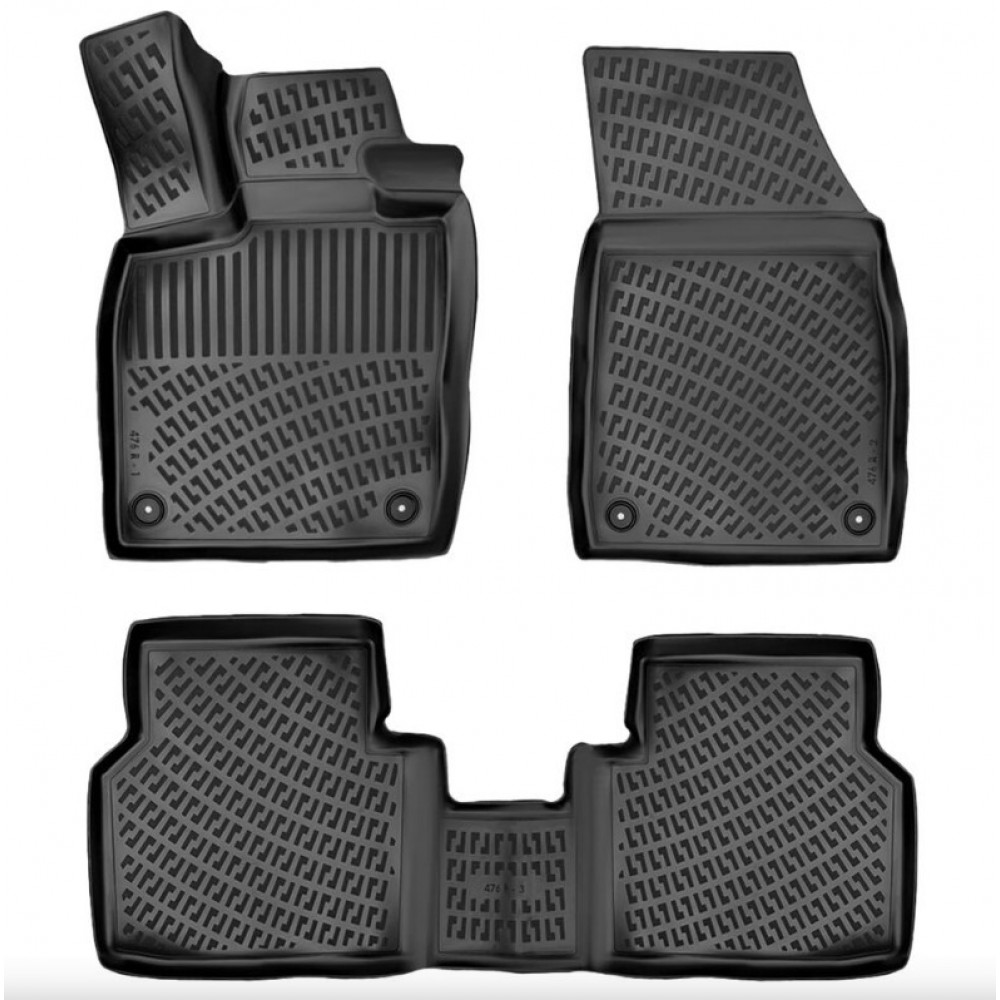 KUMIMATTOSARJA MUSTA 3D CUPRA TAVASCAN (2023-...) RIZLINE