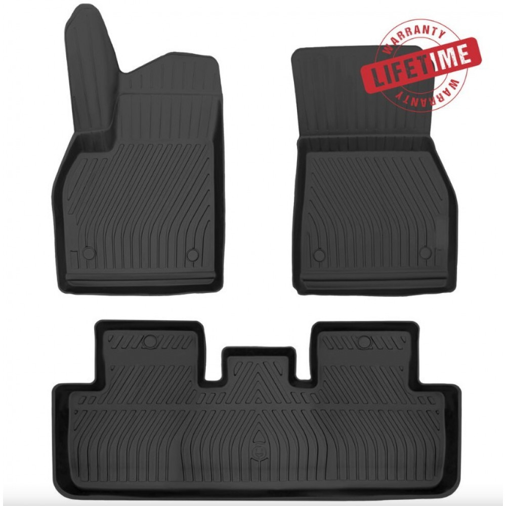 KUMIMATTOSARJA MUSTA 3D TESLA Model Y (2020-2024) RIZLINE PREMIUM