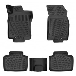 CAR RUBBER FLOOR MATS BLACK 3D NISSAN X-TRAIL III T32 (2014-2023) RIZLINE