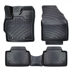 CAR RUBBER FLOOR MATS BLACK 3D TOYOTA YARIS CROSS (XP210) (2020-...) RIZLINE