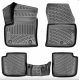 CAR RUBBER FLOOR MATS BLACK 3D PEUGEOT E-2008 Electric (2022-...) RIZLINE