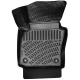 CAR RUBBER FLOOR MATS BLACK 3D Volkswagen Caddy (2v.) (2004-2020) RIZLINE