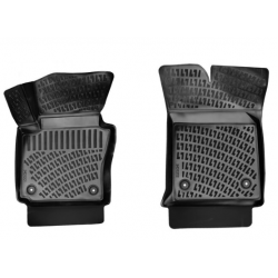 CAR RUBBER FLOOR MATS BLACK 3D Volkswagen Caddy (2v.) (2004-2020) RIZLINE