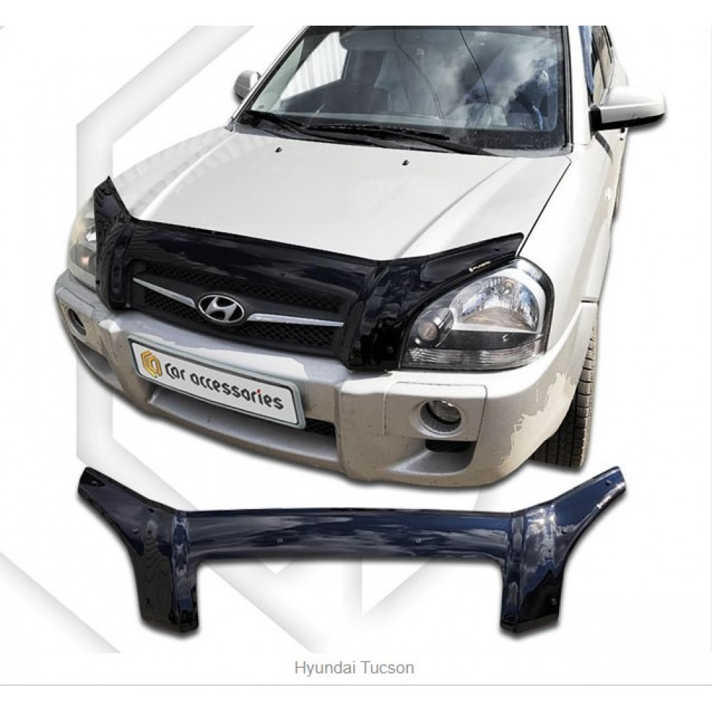 Kapota deflektors melnais HYUNDAI TUCSON (2004-2009) SCOUTT