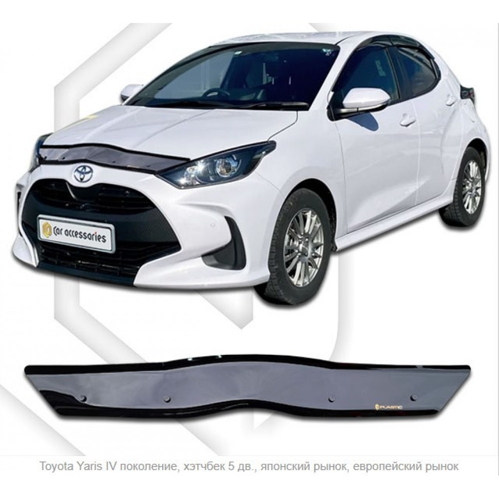 Дефлектор капота черный TOYOTA YARIS IV (2019-...) SCOUTT