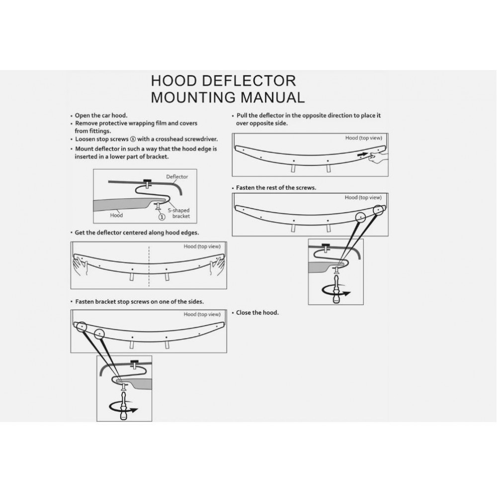 Hood deflector VW GOLF VI (2009-2012) SCOUTT