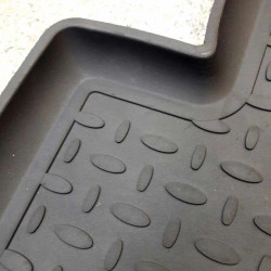 Car rubber floor mats black SEINTEX *BORT* TOYOTA PROACE VERSO (2017-...)