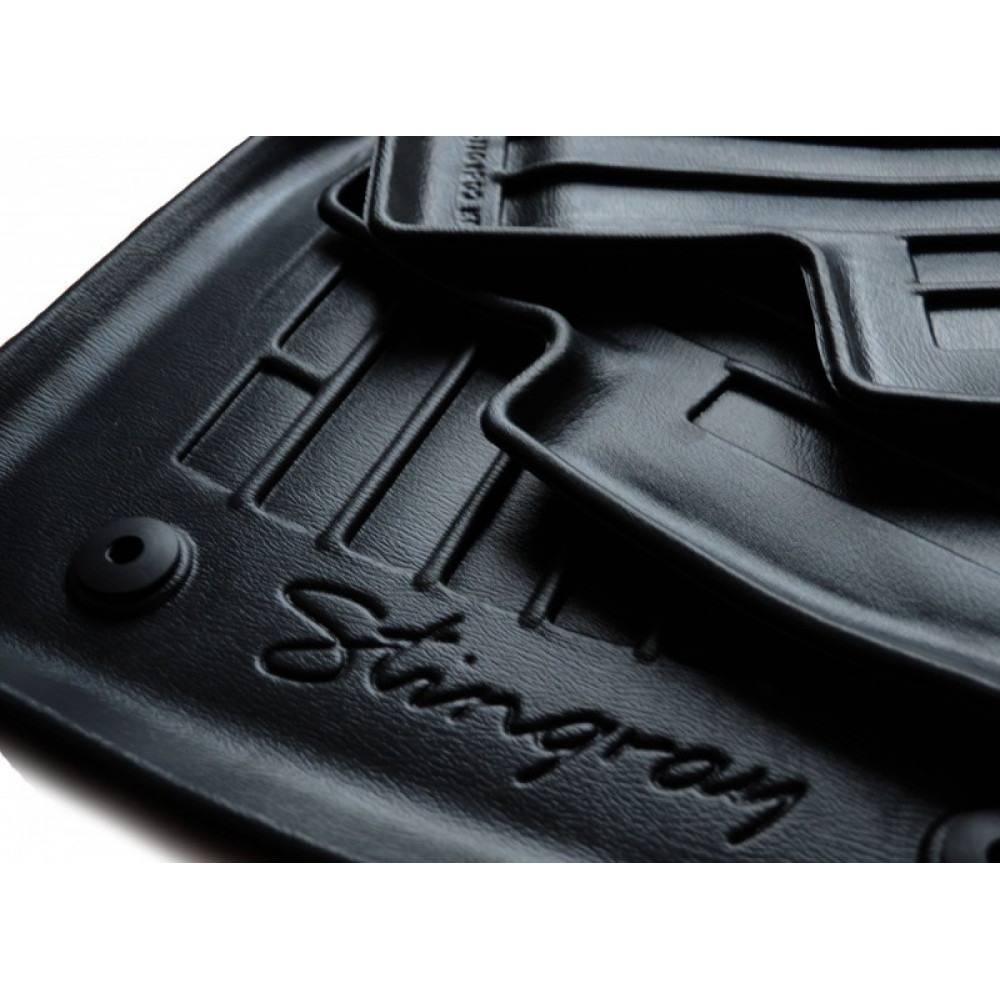 CAR RUBBER FLOOR MATS BLACK CITROEN C-ELYSEE (2012-...) 3D STINGRAY