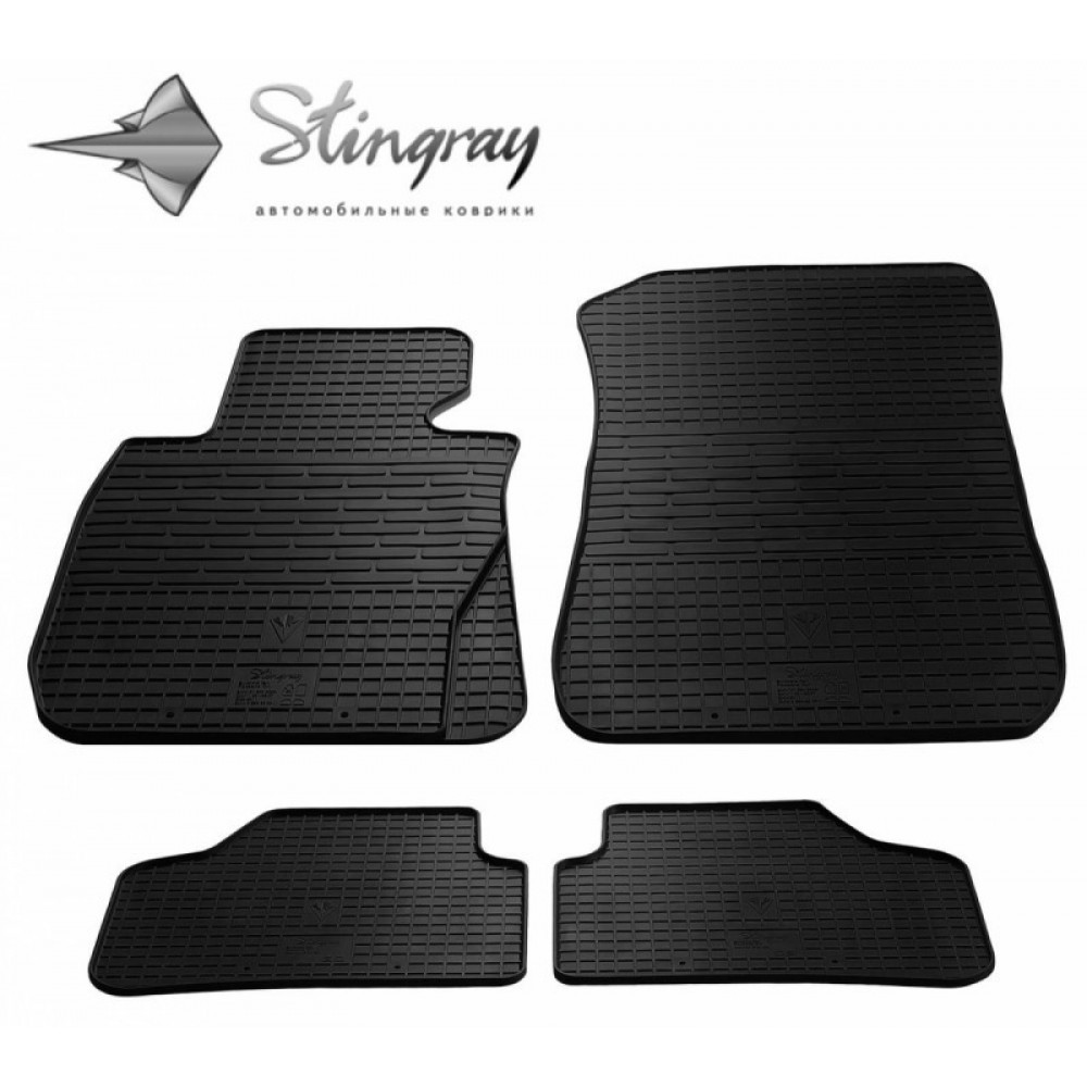 CAR RUBBER FLOOR MATS BLACK BMW X1 (E84) (2009-2015) STINGRAY