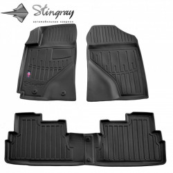 АВТОКОВРИКИ РЕЗИНОВЫЕ ЧЕРНЫЕ TOYOTA Corolla Verso II (2004-2009)  3D STINGRAY