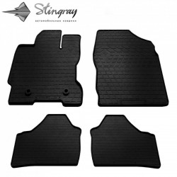 CAR RUBBER FLOOR MATS BLACK  TOYOTA Prius (2003-2009) STINGRAY