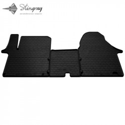 CAR RUBBER FLOOR MATS BLACK NISSAN Primastar (1+2)(2002-2016) STINGRAY