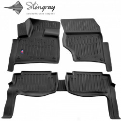 CAR RUBBER FLOOR MATS BLACK AUDI Q7 (2005–2015) 3D STINGRAY