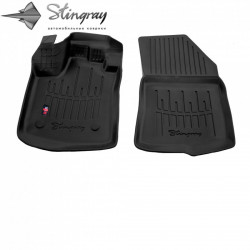 CAR RUBBER FLOOR MATS BLACK DACIA DOKKER (2012-2021) 3D STINGRAY