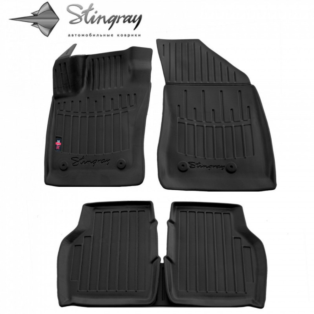 CAR RUBBER FLOOR MATS BLACK  JEEP Compass ІI (2017-…) 3D STINGRAY