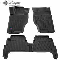 CAR RUBBER FLOOR MATS BLACK KIA SORENTO I (2002-2009) 3D STINGRAY