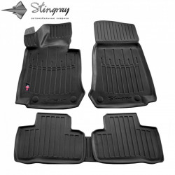 CAR RUBBER FLOOR MATS BLACK MERCEDES BENZ GLC-class X253 (2015-...) 3D STINGRAY