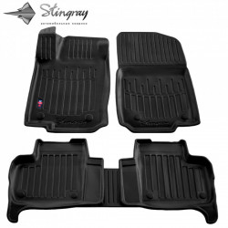 CAR RUBBER FLOOR MATS BLACK MB GLE-class (2015-2018) 3D STINGRAY