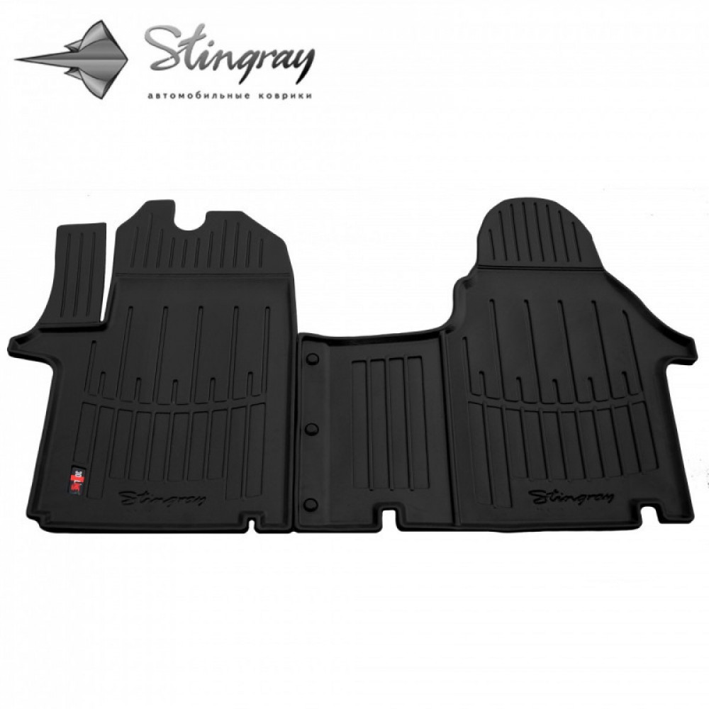 CAR RUBBER FLOOR MATS BLACK NISSAN PRIMASTAR (2002-2016) 3D STINGRAY