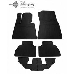 CAR RUBBER FLOOR MATS BLACK BMW X7 (G07) (6s.) (2018-..) STINGRAY