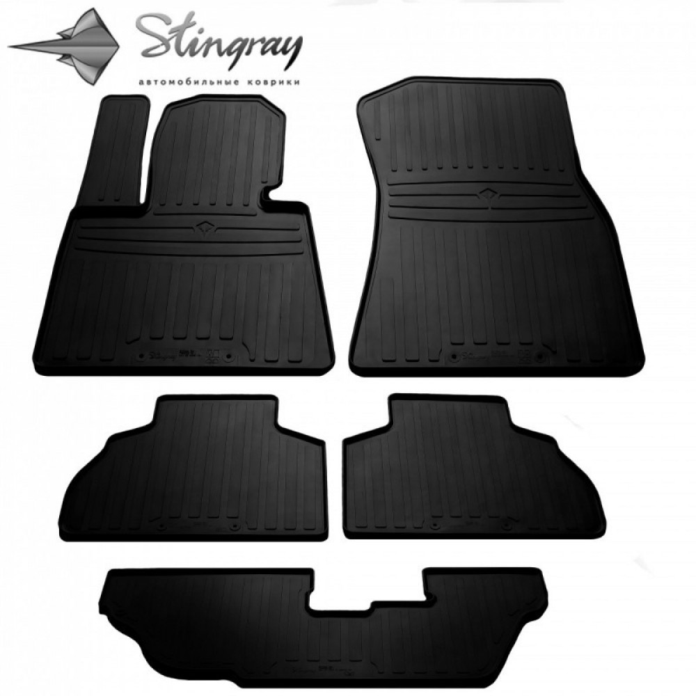 CAR RUBBER FLOOR MATS BLACK BMW X7 (G07) (7s.) (2018-...) STINGRAY