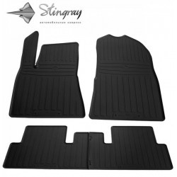 CAR RUBBER FLOOR MATS BLACK TESLA MODEL 3 (2017-...) STINGRAY