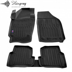 CAR RUBBER FLOOR MATS BLACK SKODA FABIA III (2014-...) 3D STINGRAY