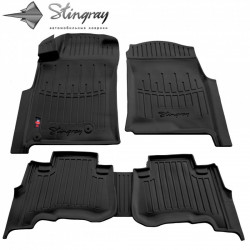 АВТОКОВРИКИ РЕЗИНОВЫЕ ЧЕРНЫЕ TOYOTA LAND CRUISER 120 (2002-2009) 3D STINGRAY