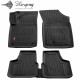 CAR RUBBER FLOOR MATS BLACK SKODA CITIGO (2012-...) 3D STINGRAY 