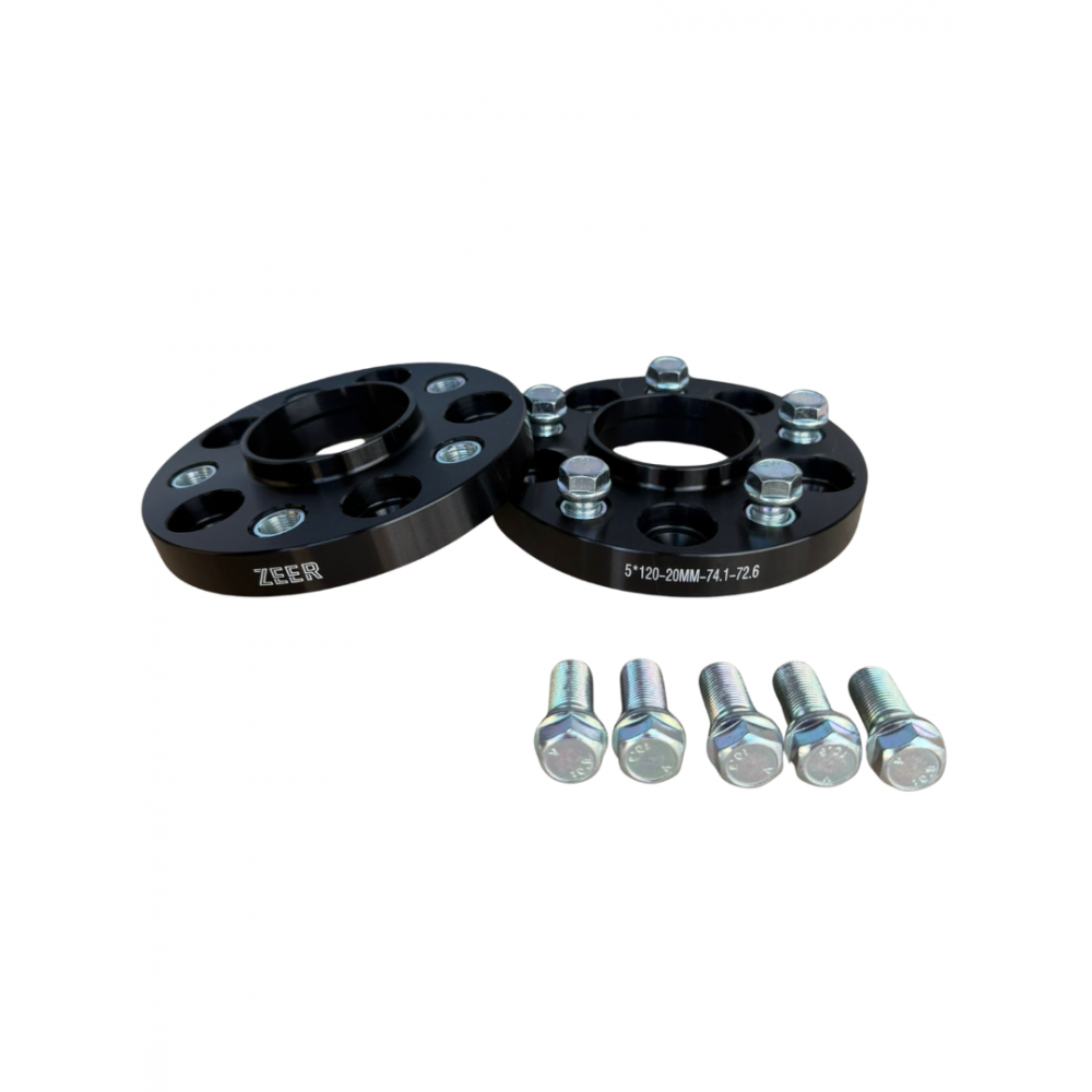 Levikepalat/Spacerit 20mm 5x120 74.1/72.6 M14x1.25 (1 kpl.) ZEER Levikepalat/Spacerit 20mm 5x120 74.1/72.6 M14x1.25 (1 kpl.) ZEER
