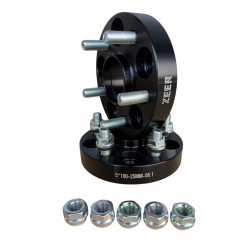 Levikepalat/Spacerit nastoilla 25mm 5x100 56.1/56.1 M12x1.25 (1 kpl.) ZEER
